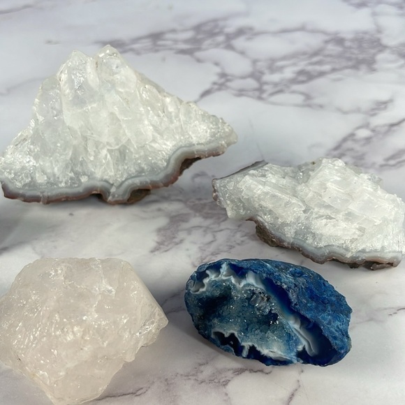 Quartz Pyrite Geode Seashell Stones Collection - Picture 3 of 8